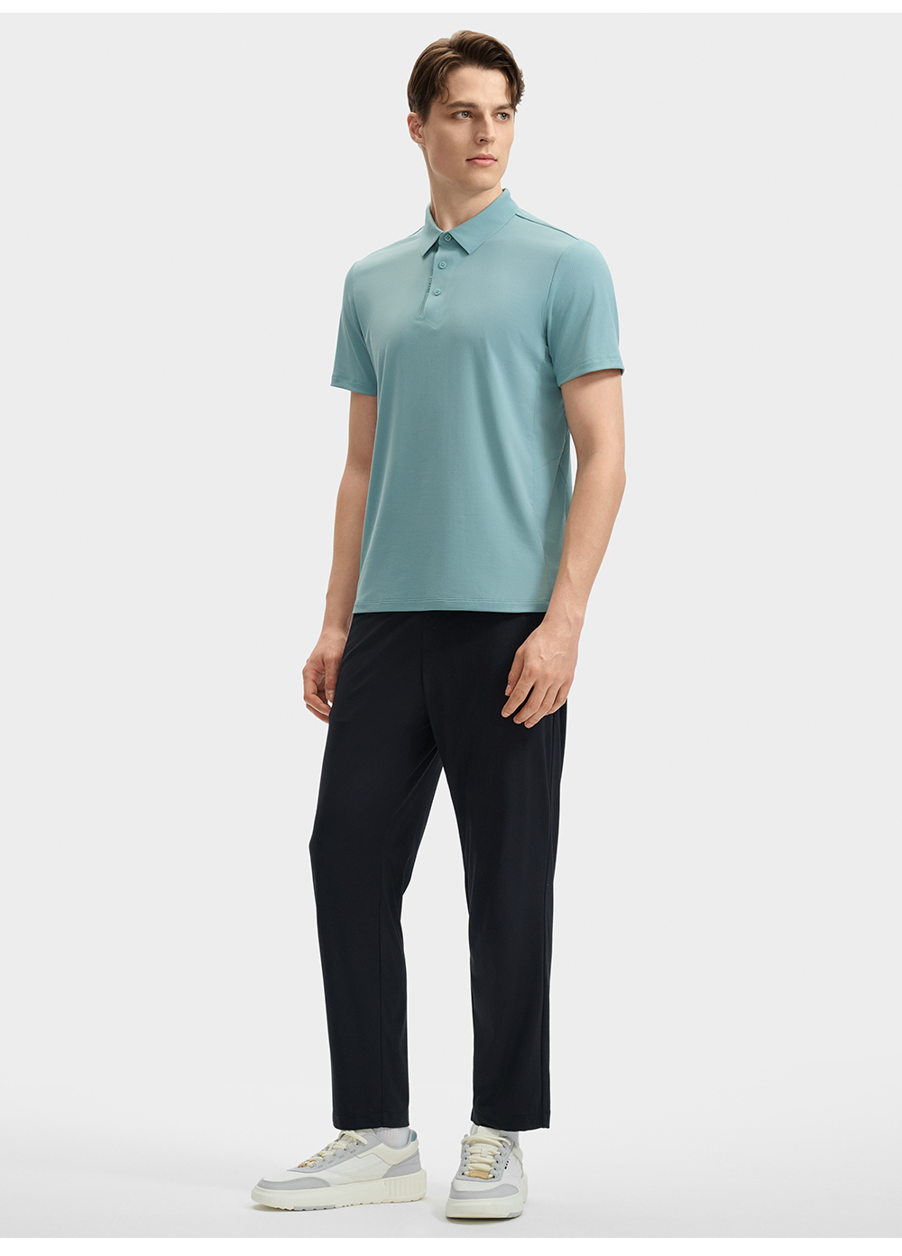 FILA CORE LIFESTYLE BLUE Men Short Sleeve Polo (Black / Blue)