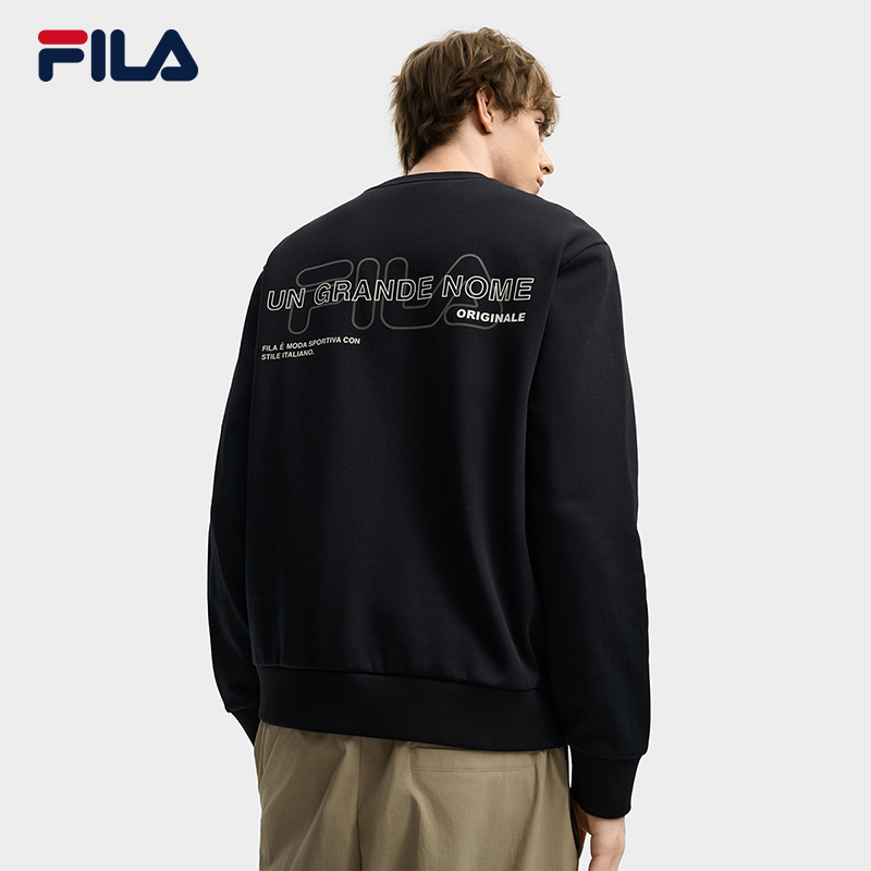 FILA CORE LIFESTYLE FILA ORIGINALE Men Sweatshirt (Black/Ash)