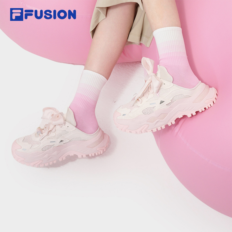 [ TOP PICK! ]FILA FUSION BIANCO MULES Women Platform Shoes/Sneakers (Pink/ Green / Purple) [ Slip-ons | 4.5cm ]