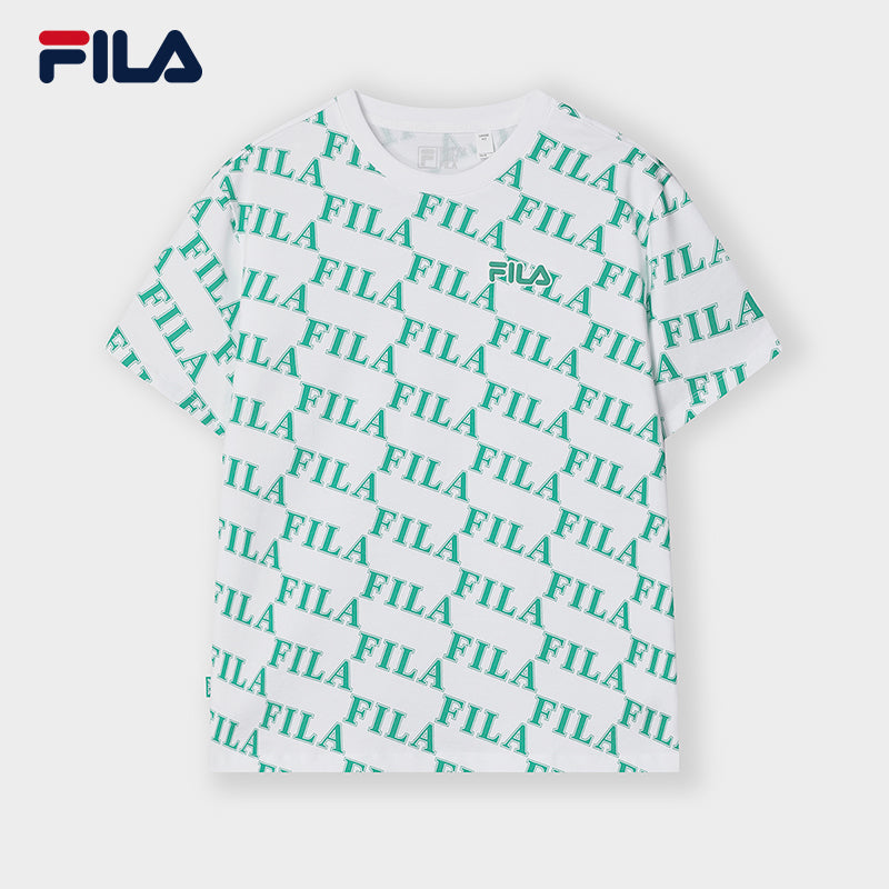 FILA CORE WHITE LINE ORIGINALE Womens Short Sleeve T-shirt in Full Print