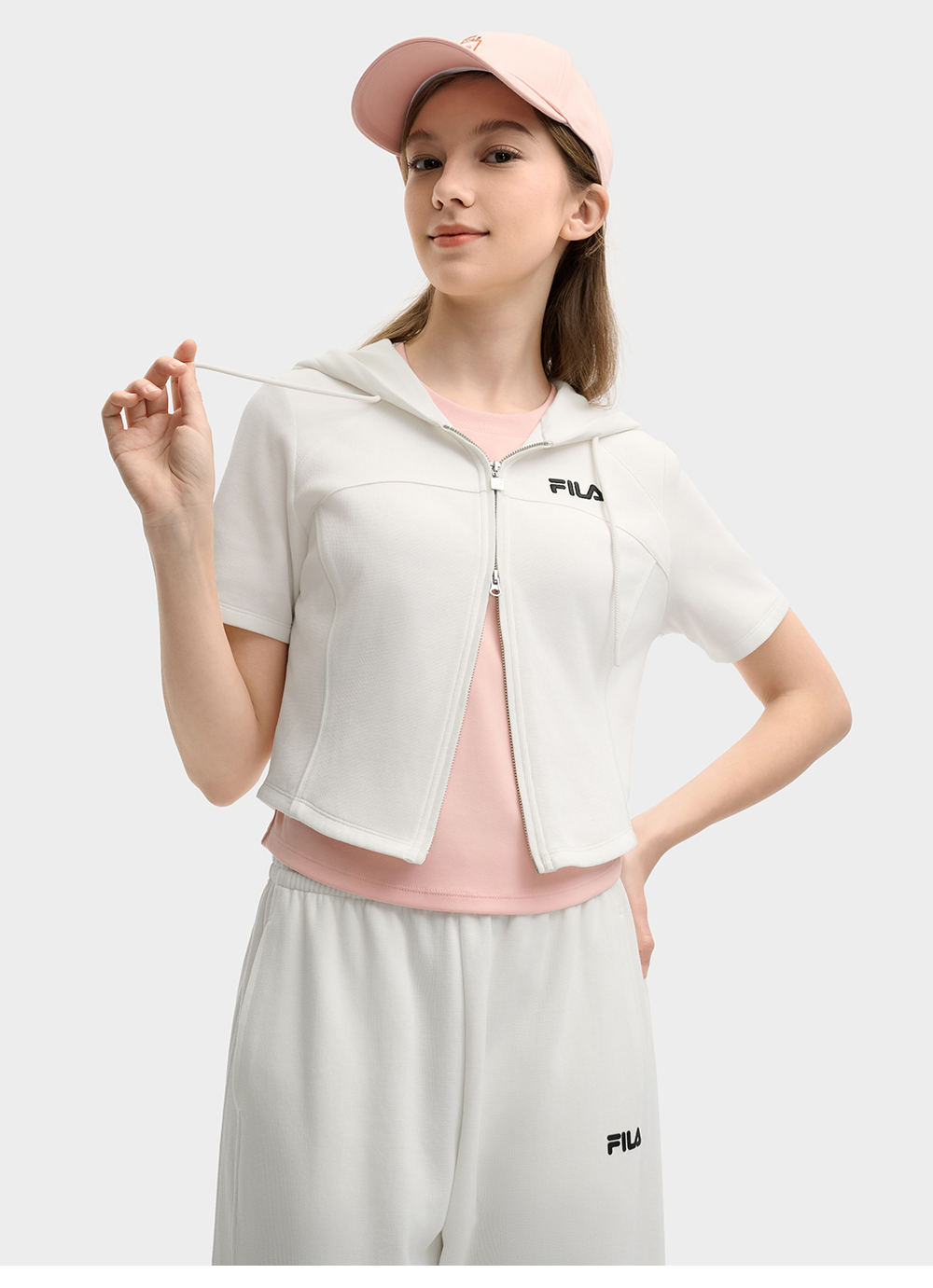 FILA CORE LIFESTYLE ORIGINALE SUMMER QUEST Women Knitted Short Sleeve Top (Black / White)