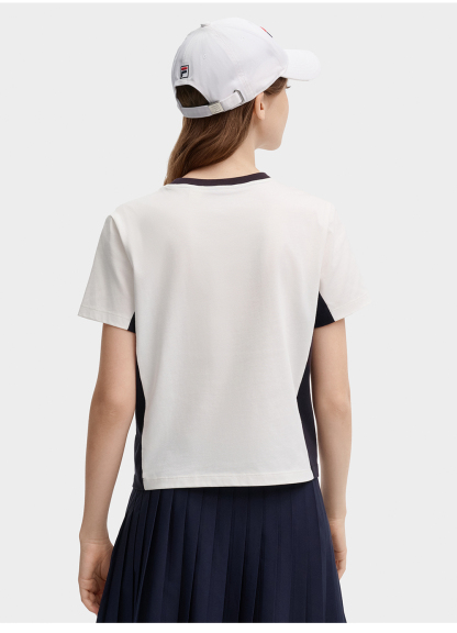 FILA CORE LIFESTYLE ORIGINALE FÊTE DE LA MUSIQUE Women Short Sleeve T-shirt (White)