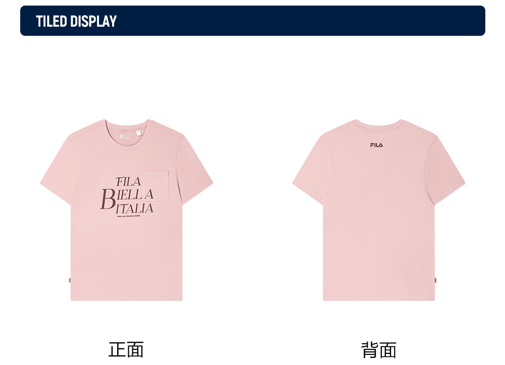 FILA CORE LIFESTYLE ORIGINALE DREAMS ON THE COURT Men Short Sleeves T-Shirt (Pink / White)