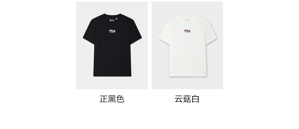 FILA CORE LIFESTYLE ORIGINALE VANGUARD EXPLORATION Women Short Sleeves T-Shirt (Black / White)