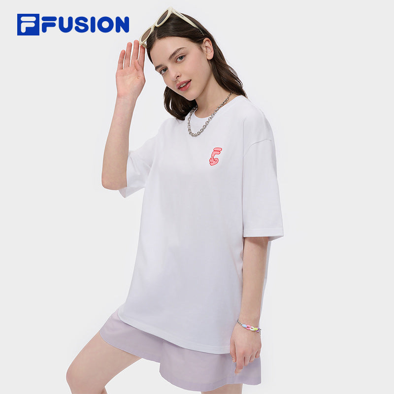 FILA FUSION INLINE FOB GRAPHIC TEES Unisex Short Sleeves T-Shirt (Black / White)