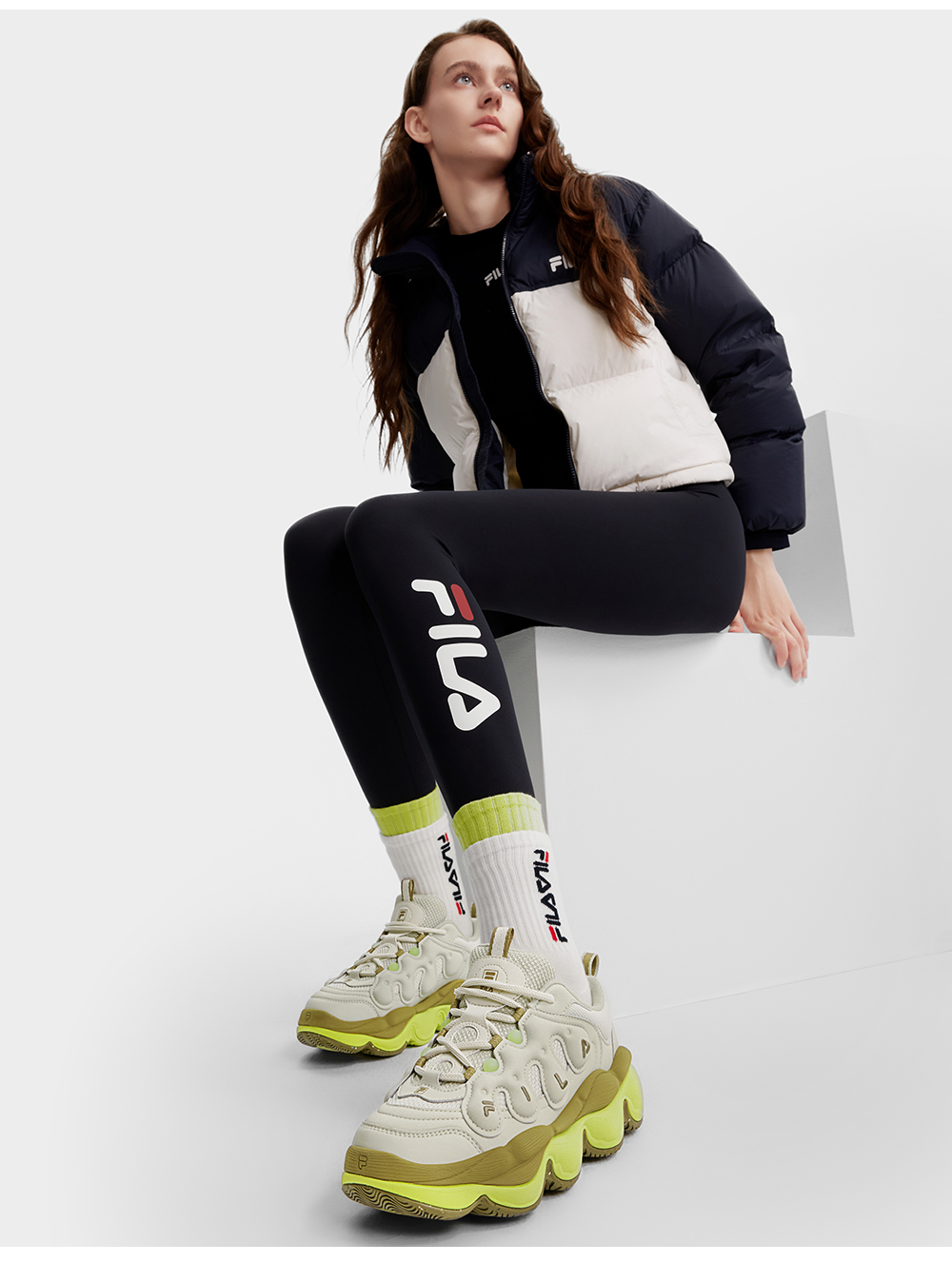 FILA CORE FASHION PEASE Women Sneakers (Peas/ Beige Cream / White)