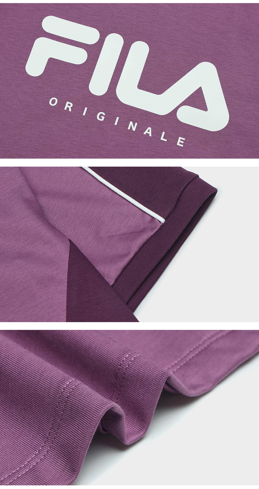 FILA CORE LIFESTYLE ORIGINALE VANGUARD EXPLORATION Women Short Sleeves T-Shirt (Purple / White)