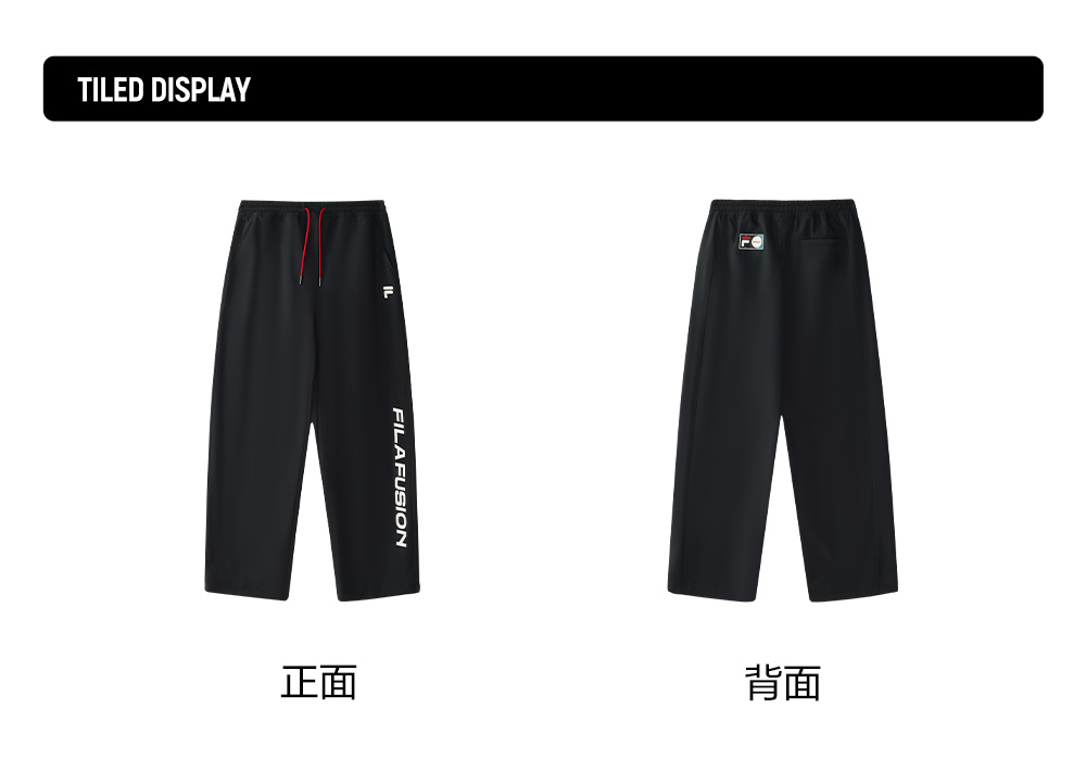 FILA FUSION CROSS OVER FILA FUSION X PIGALLE BREAK DUNK Men Woven Pants (Black)