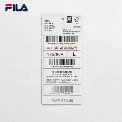 FILA CORE WHITE Weekend City Break  Men Long Sleeve Tee White