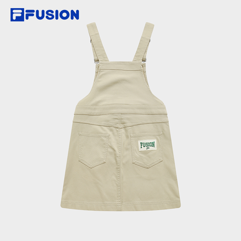 FILA FUSION INLINE CULTURE Women Overalls (Jumpsuit Dress) in Light Khaki