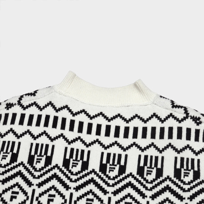 FILA CORE WHITE LINE EMERALD Women Knit Sweater in Ash