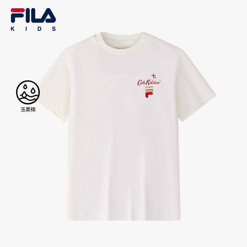 (105-170cm) [CNY Collection] FILA KIDS x CATH KIDSTON Boy's Short Sleeve T Shirt in White