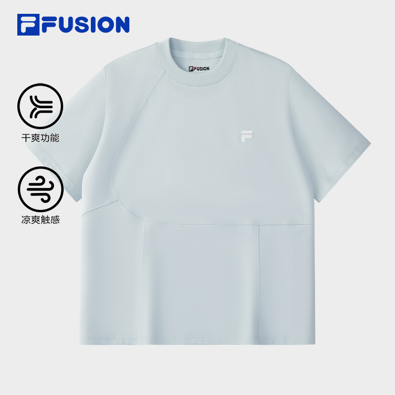 FILA FUSION FUSION X URBAN TECH CITY ASCENT Women Short Sleeve T-shirt (Light Blue / White)