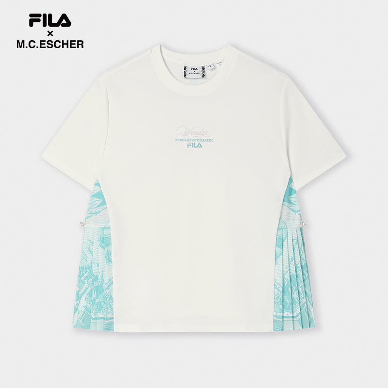 FILA CORE LIFESTYLE HERITAGE FILA X M.C.ESCHER Women Short Sleeve T-shirt (Black / White)