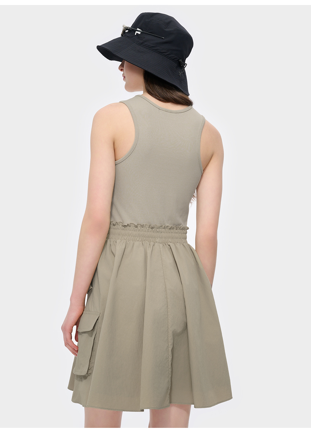 FILA FUSION INLINE CATEGORY CLUB - DRESSES Women Dress (Grey / Matcha Khaki)