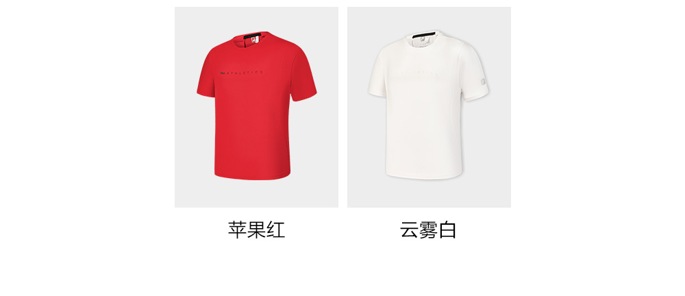 FILA CORE ATHLETICS BLACK Men Short Sleeve T-shirt (Red / White)