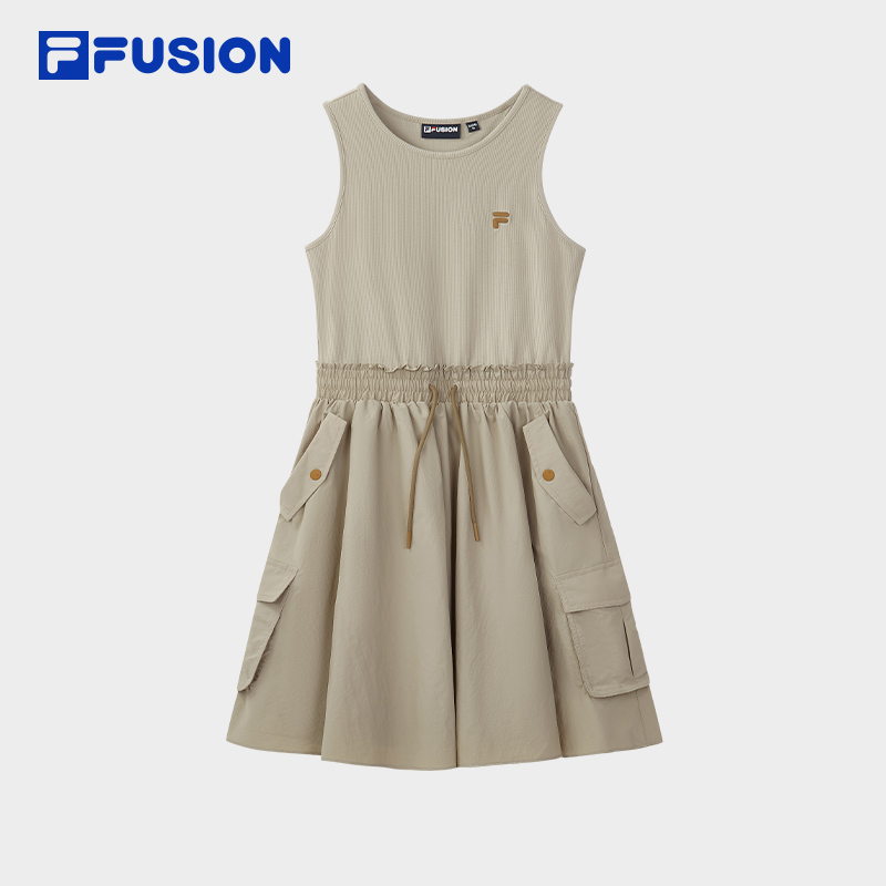 FILA FUSION INLINE CATEGORY CLUB - DRESSES Women Dress (Grey / Matcha Khaki)
