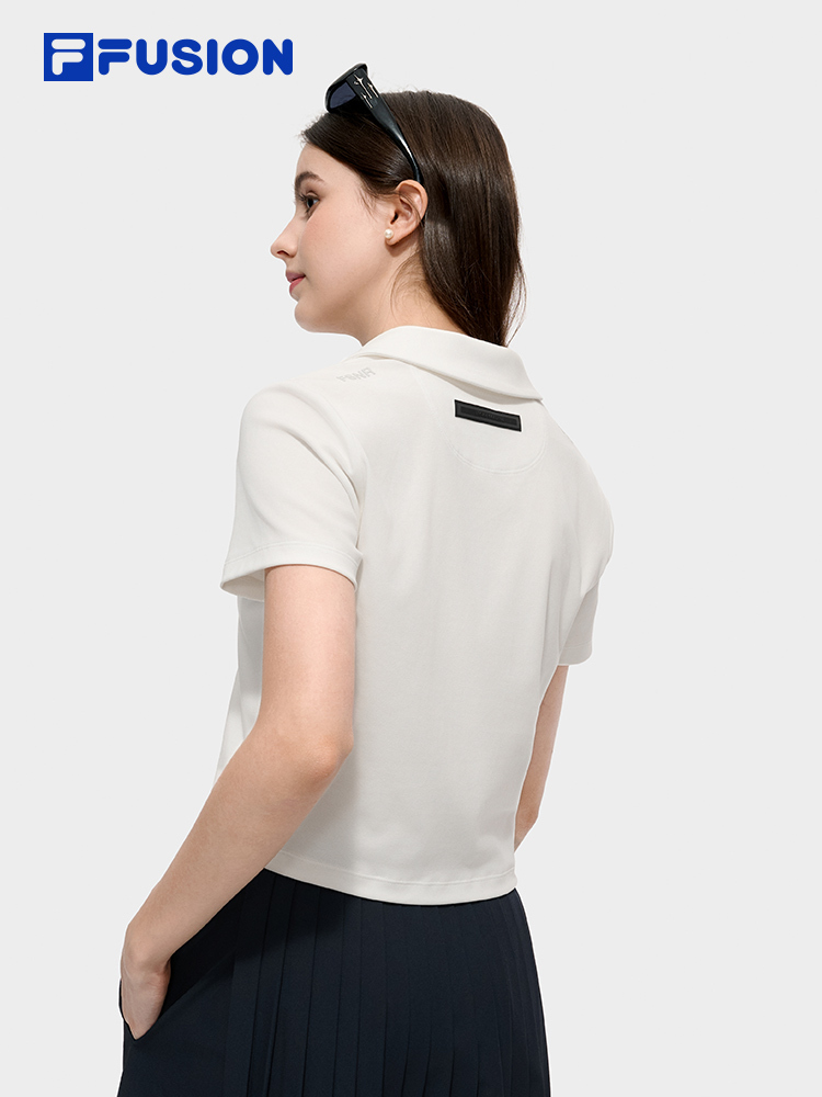 FILA FUSION LIFE FUSIONEER DOWNTOWN DRIFT Women Short Sleeve Polo (Violet / White)