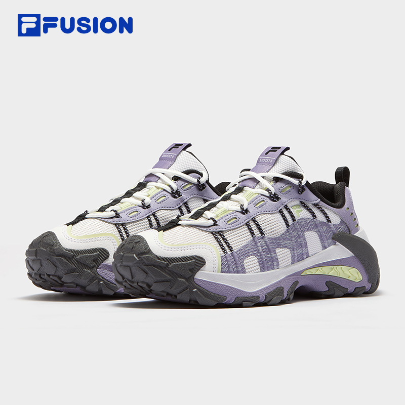 fuwafuwa② FILA FUSION FUSION EXOCET II Women Sneakers (White / Coral/Blue