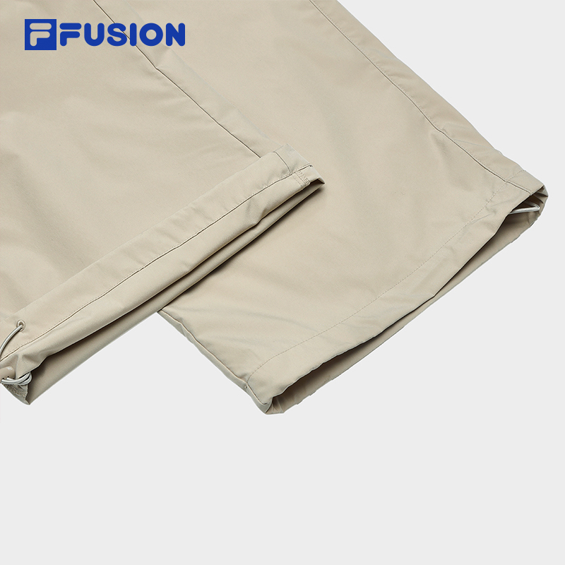 FILA FUSION x BEAMS Unisex Woven Pants in Light Khaki