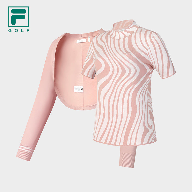 FILA CORE ATHLETICS GOLF MODERN FUSHION Women 2-piece Long Sleeve Top (Pink)