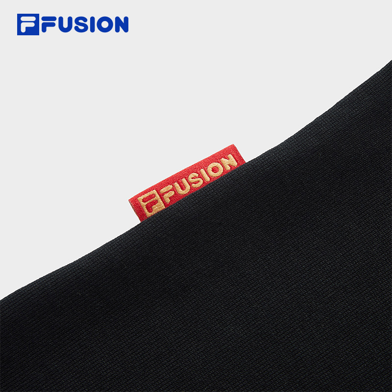 FILA FUSION SPECIAL PLANNING Knitted Short Sleeve Top BLACK