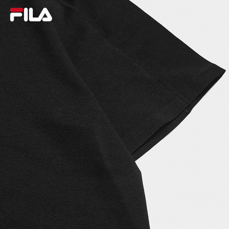 FILA CORE Men MILANO Knitted Short Sleeve Top BLACK