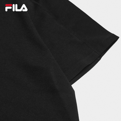 FILA CORE Men MILANO Knitted Short Sleeve Top BLACK