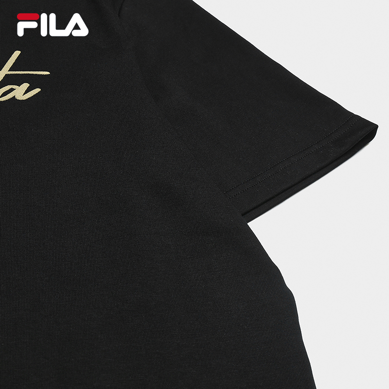 FILA CORE Men CNY Knitted Short Sleeve Top BLACK