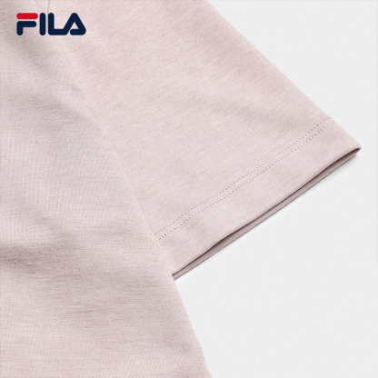 FILA CORE Women MILANO Knitted Short Sleeve Top PINK