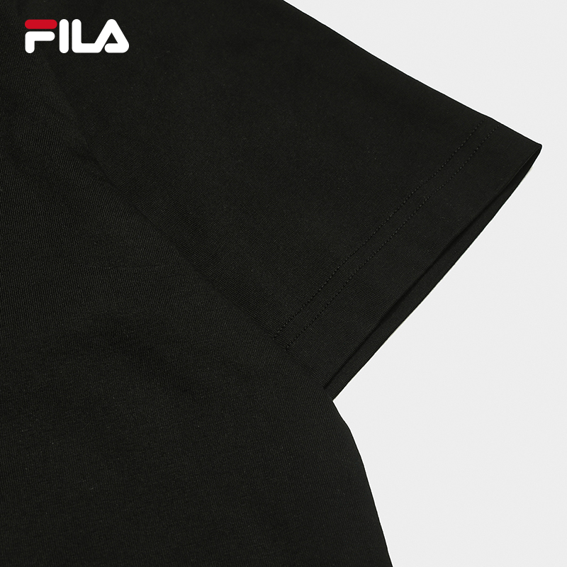 FILA CORE Men ORIGINALE Knitted Short Sleeve Top BLACK
