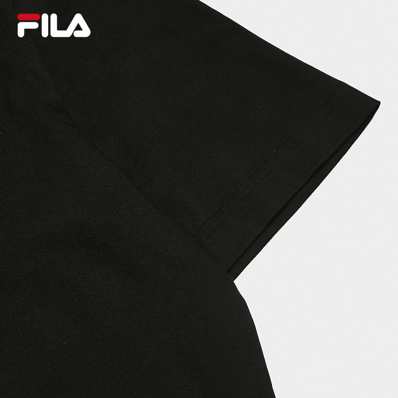 FILA CORE Men ORIGINALE Knitted Short Sleeve Top BLACK