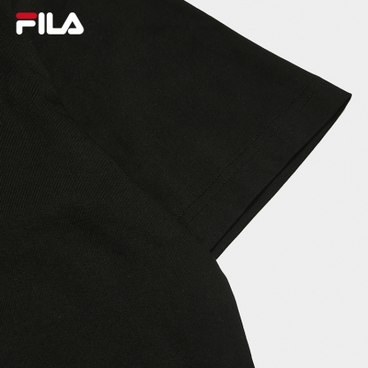 FILA CORE Men ORIGINALE Knitted Short Sleeve Top BLACK