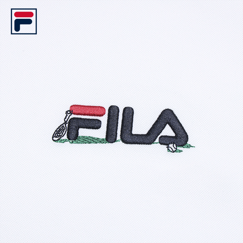 FILA CORE Men's TENNIS Short Sleeve Polo in White