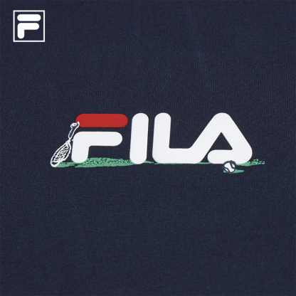 FILA CORE Men's TENNIS PERFORMANCE Short Sleeve T-Shirt in Dark Blue