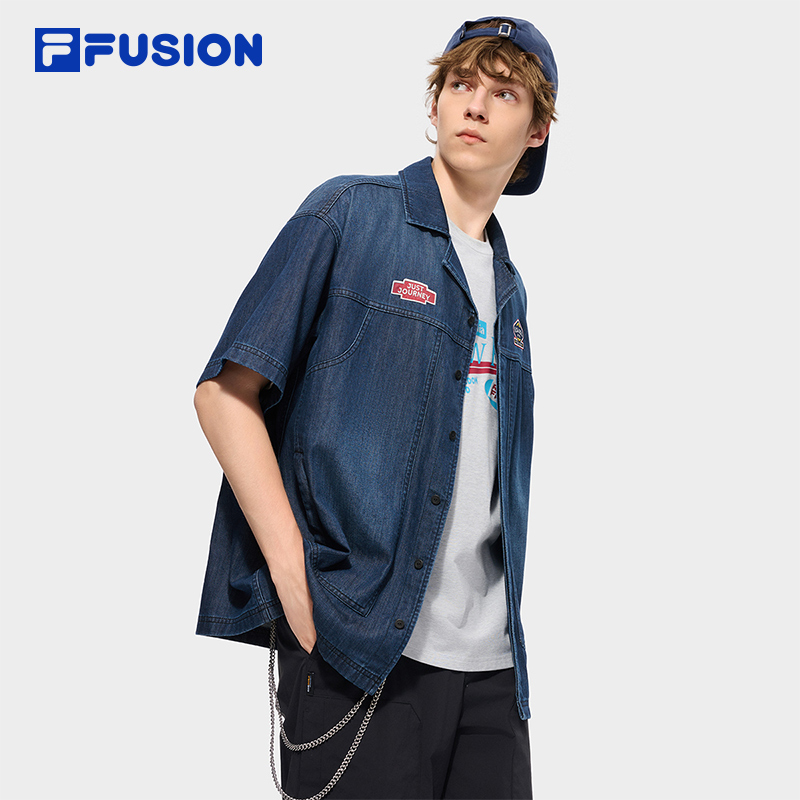 FILA FUSION Men WORKWEAR Washed Denim Jacket