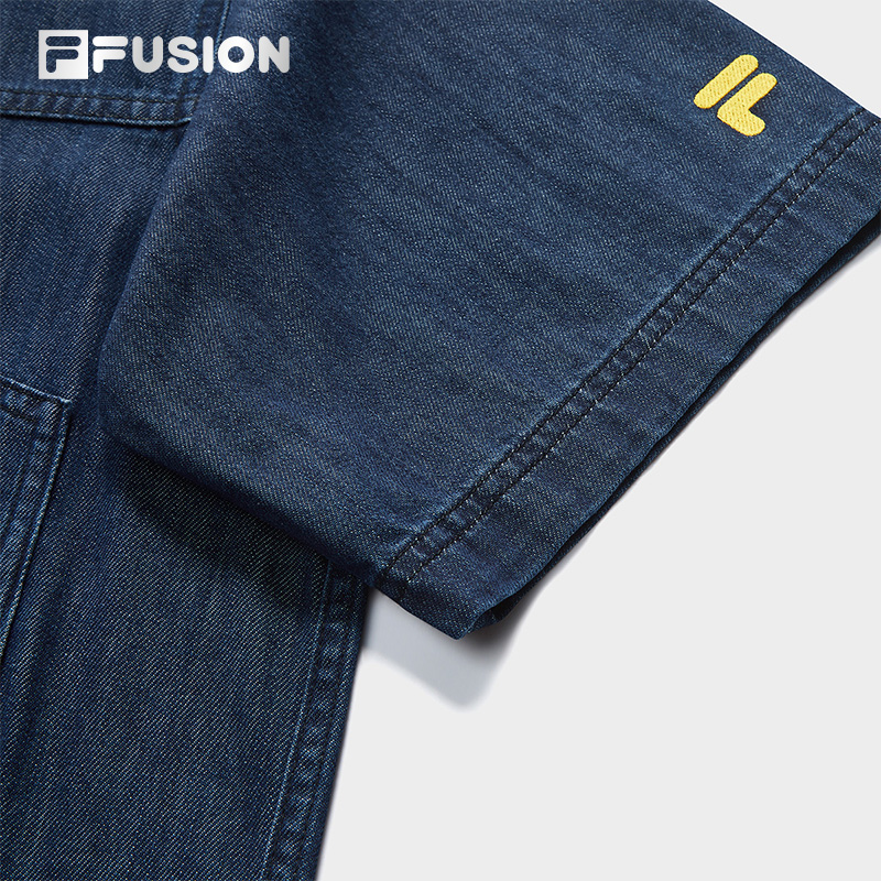 FILA FUSION Men WORKWEAR Washed Denim Jacket