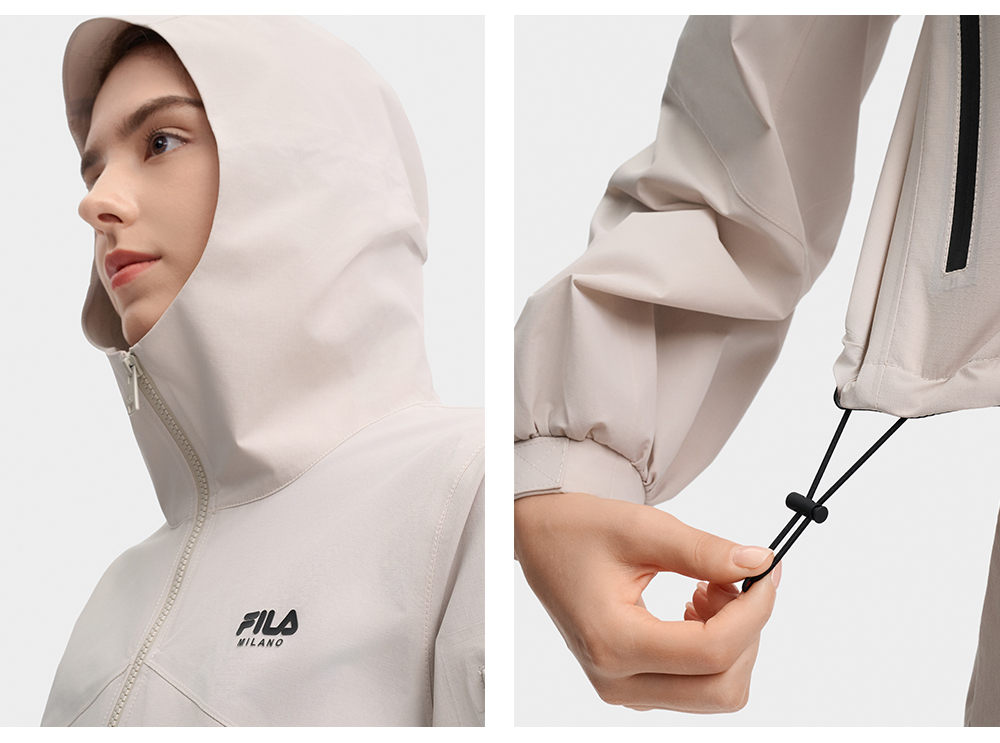 FILA CORE LIFESTYLE MILANO Women Woven Jacket (With Hoodie) (Ash)