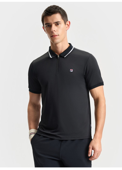 FILA CORE ATHLETICS TENNIS ELECTRONIC SWING Men Polo T-shirt (Black)