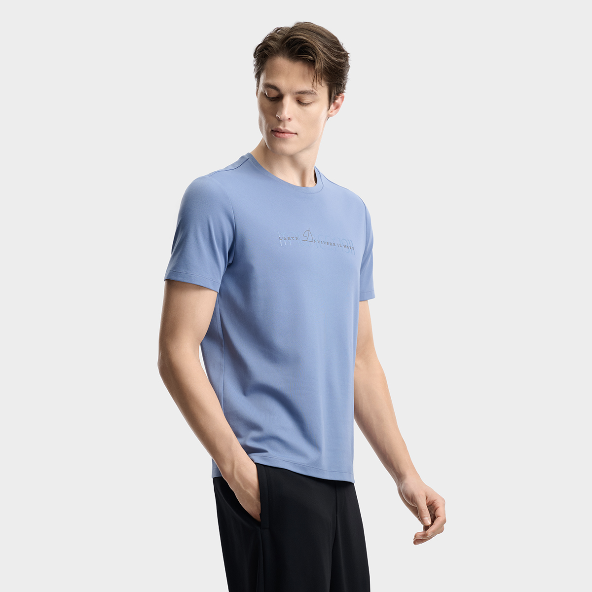 FILA MEN'S WHITE Knitted Short Sleeve Top