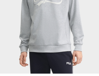 FILA CORE LIFESTYLE FILA ORIGINALE WINTER TENNIS CLUB Men Hoodie (Grey)