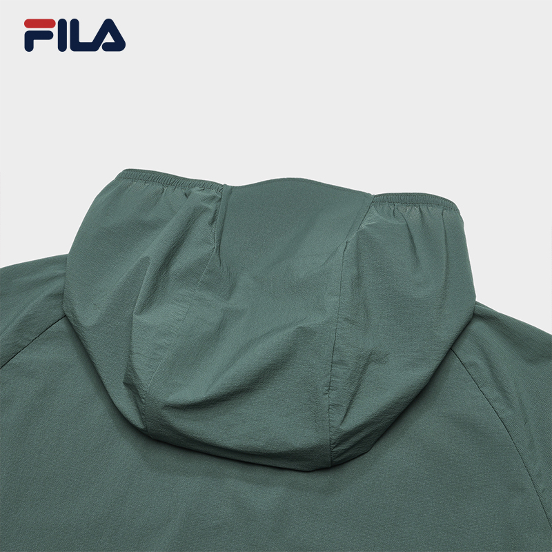 FILA CORE WHITE LINE BLUE Men Woven Top in Green