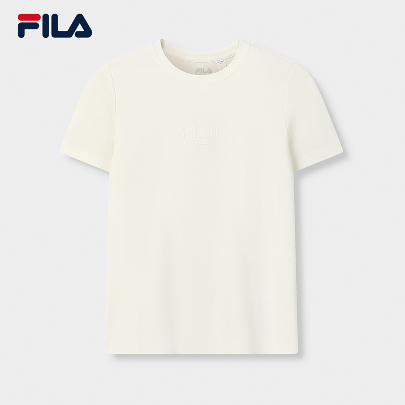 FILA CORE Women MILANO Knitted Short Sleeve Top PINK