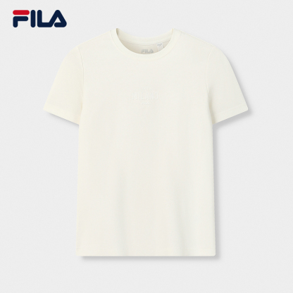 FILA CORE Women MILANO Knitted Short Sleeve Top PINK