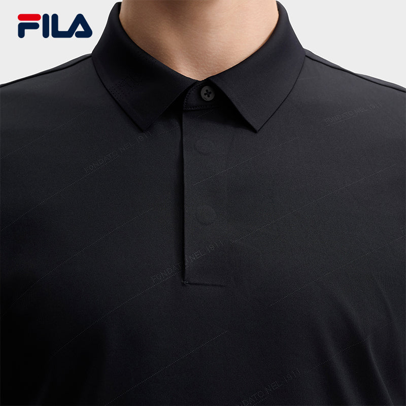 FILA CORE LIFESTYLE BLUE ART BRERA Men Polo T-shirt (Black)