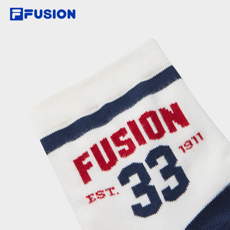 FILA  FUSION LIFE Middle Socks (Light Pink/White)