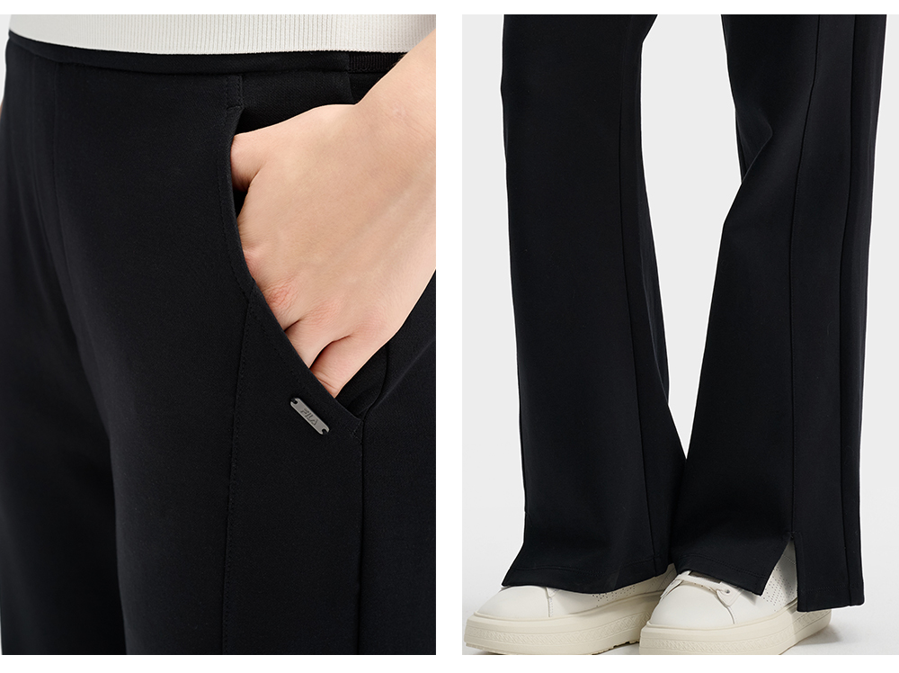 FILA CORE LIFESTYLE WHITE LINE THE GALLERIA VITTORIO EMANUELE II Women Knit Pants (Black)
