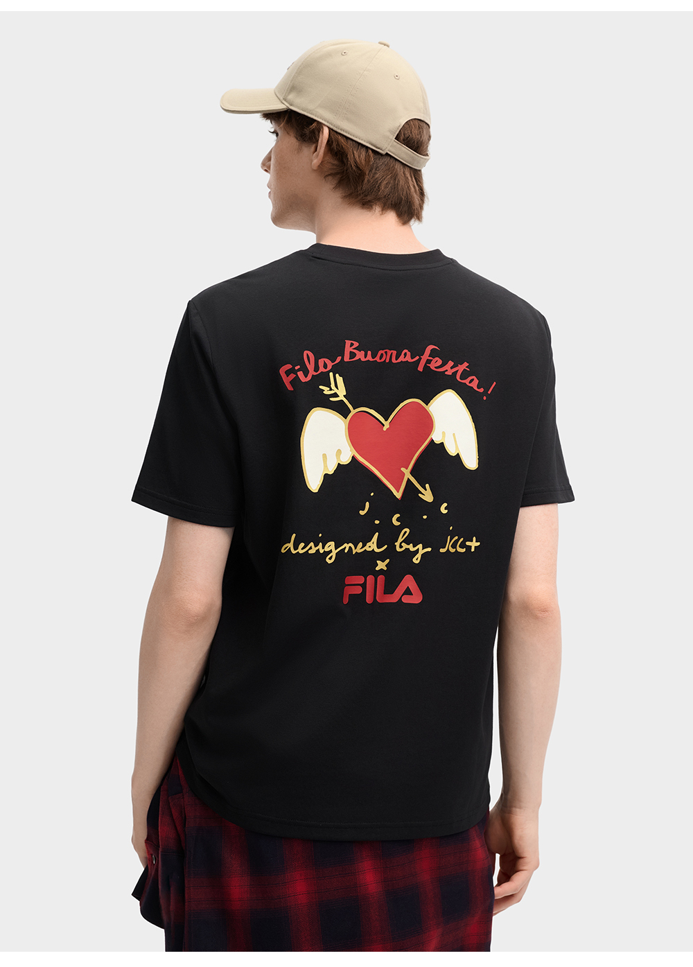 FILA CORE LIFESTYLE ORIGINALE FILA SOPHEY Unisex Short Sleeves T-Shirt (Black / Red / White) - Unisex