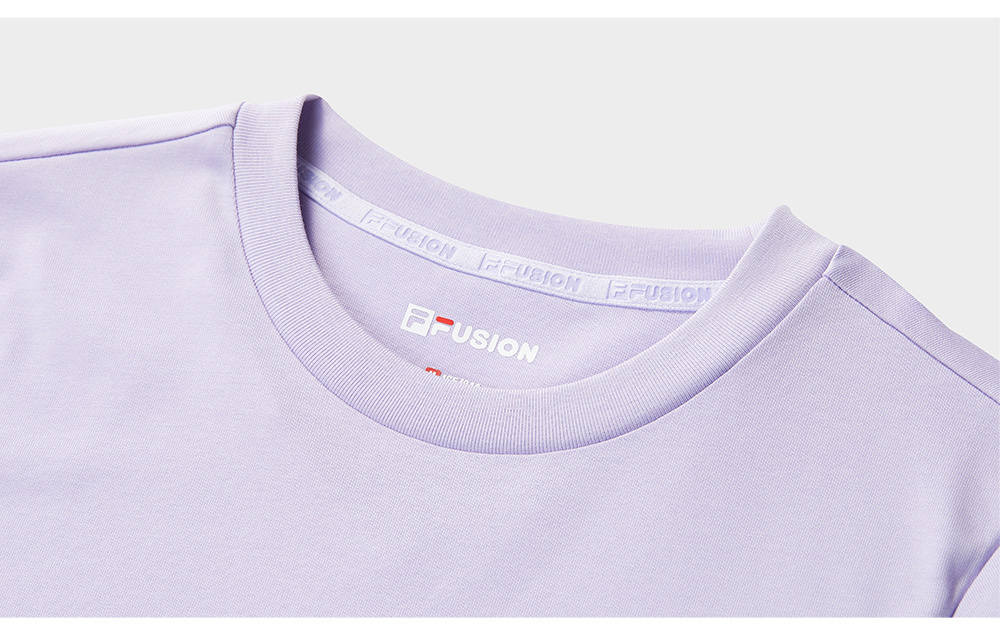 FILA FUSION INLINE URBAN TECH Women Short Sleeve T-shirt (White / Violet)