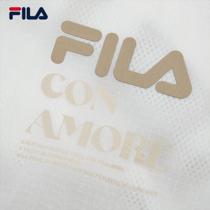 FILA CORE WHITE LINE Men's Thin Jacket with Hood in White/Beige (UV Protection)